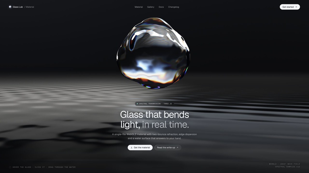 Diseño interactivo Advanced Glass Material