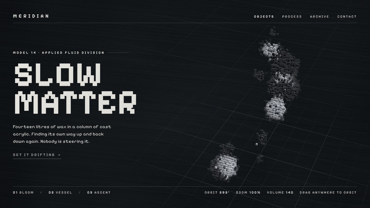 Diseño interactivo Meridian Slow Matter