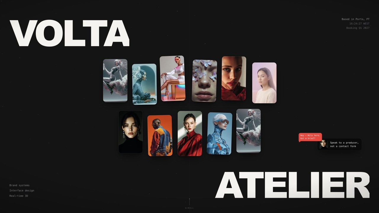 Diseño interactivo Volta Atelier Hero